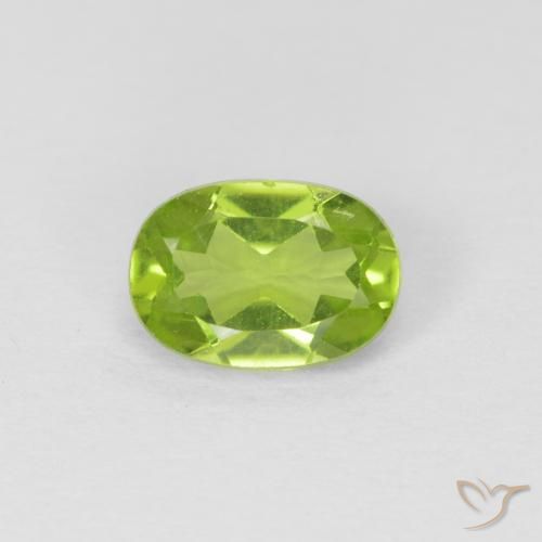 0.92ct Natural Verde médio Peridoto, oval, VVS-VS