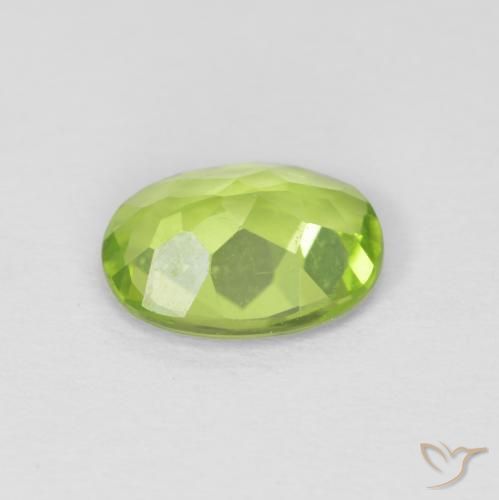 Peridoto verde vivo Natural 1.19ct, oval, VVS-VS