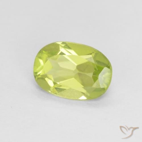 Peridoto Verde limão Natural 0.77ct, oval, VVS-VS