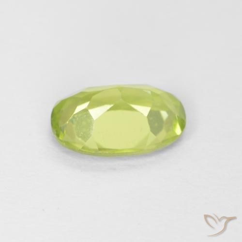 Peridoto Verde limão Natural 0.77ct, oval, VVS-VS