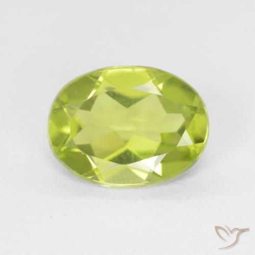 1.18ct Natural Verde amarelado Peridoto, oval, VVS-VS