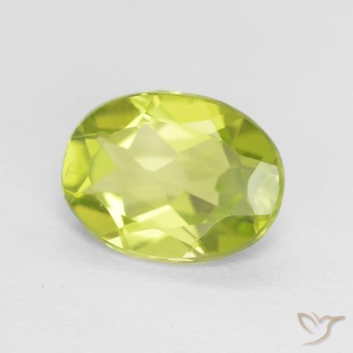 Peridoto Verde amarelado Natural 1.18ct, oval, VVS-VS