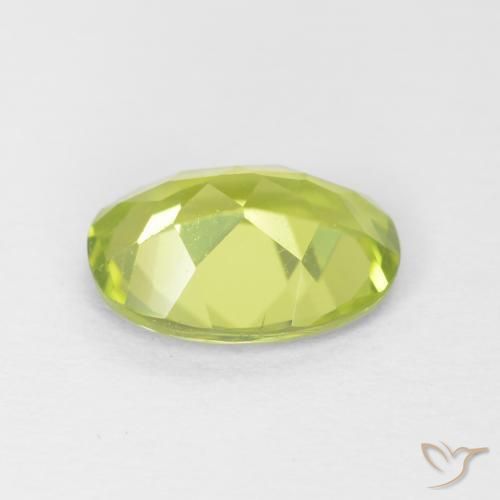 Peridoto Verde amarelado Natural 1.18ct, oval, VVS-VS
