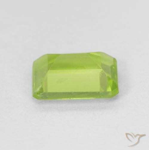 Peridoto Verde amarelado Natural 0.98ct, Corte Octógono / Esmeralda, VS