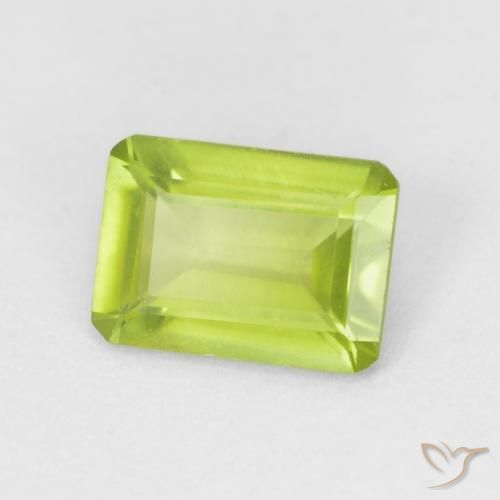 Peridoto Verde claro Natural 0.84ct, Corte Octógono / Esmeralda, VVS