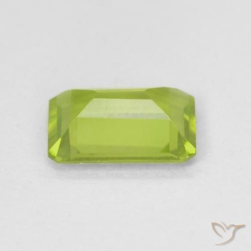 Peridoto Verde claro Natural 0.84ct, Corte Octógono / Esmeralda, VVS