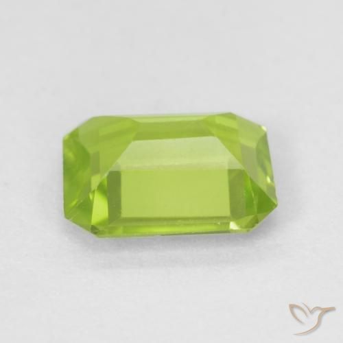 Peridoto Verde claro Natural 0.78ct, Corte Octógono / Esmeralda, VVS