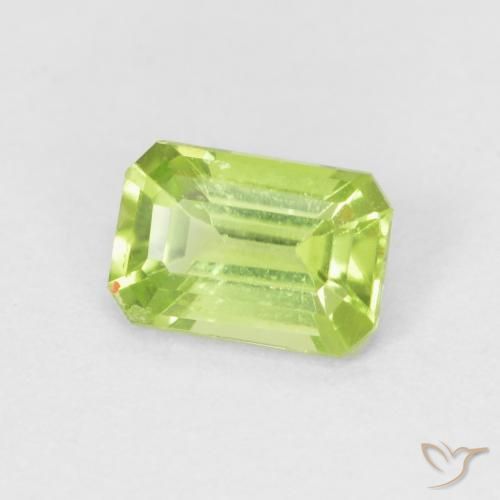 Peridoto Verde Vivo Claro Natural 0.52ct, Corte Octógono / Esmeralda, VVS