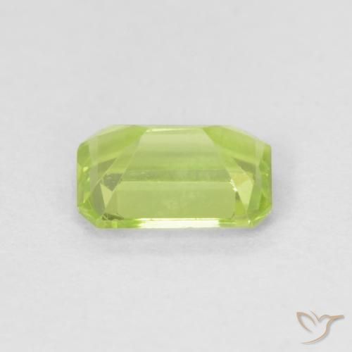 Peridoto Verde Vivo Claro Natural 0.52ct, Corte Octógono / Esmeralda, VVS
