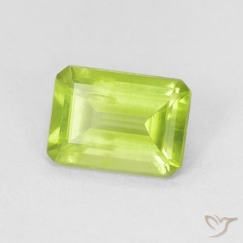 Peridoto Verde claro Natural 0.98ct, Corte Octógono / Esmeralda, VS