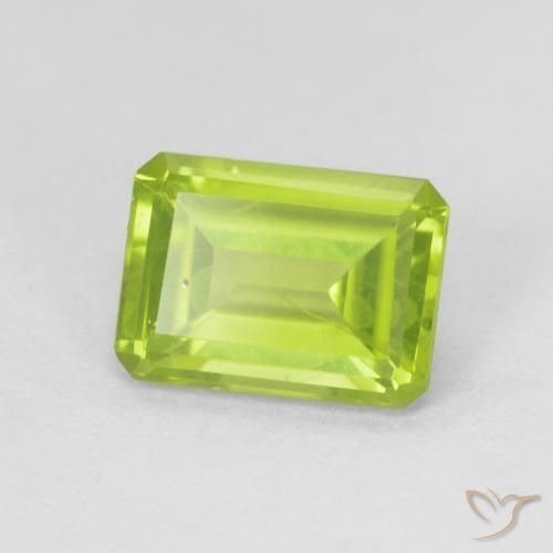 Peridoto Verde claro Natural 1.04ct, Corte Octógono / Esmeralda, VS