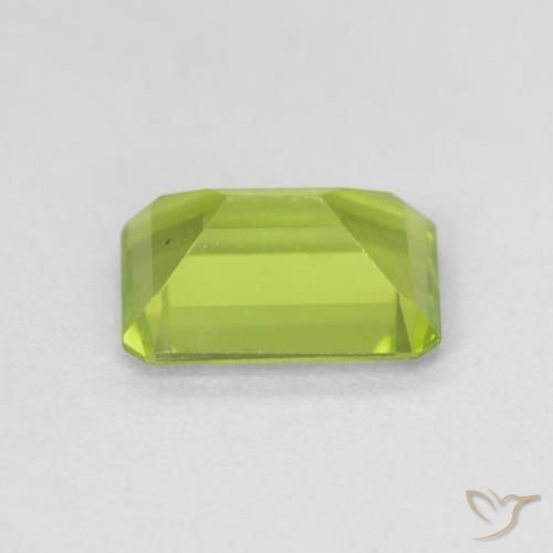 Peridoto Verde claro Natural 1.04ct, Corte Octógono / Esmeralda, VS