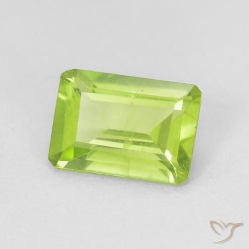 Peridoto Verde claro Natural 0.95ct, Corte Octógono / Esmeralda, VS
