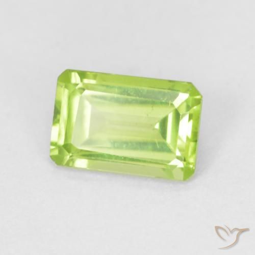 Peridoto Verde Vivo Claro Natural 0.60ct, Corte Octógono / Esmeralda, VS