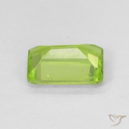 Peridoto Verde claro Natural 1.09ct, Corte Octógono / Esmeralda, VS