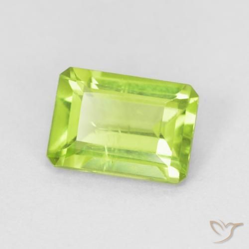 Peridoto Verde claro Natural 0.97ct, Corte Octógono / Esmeralda, VS