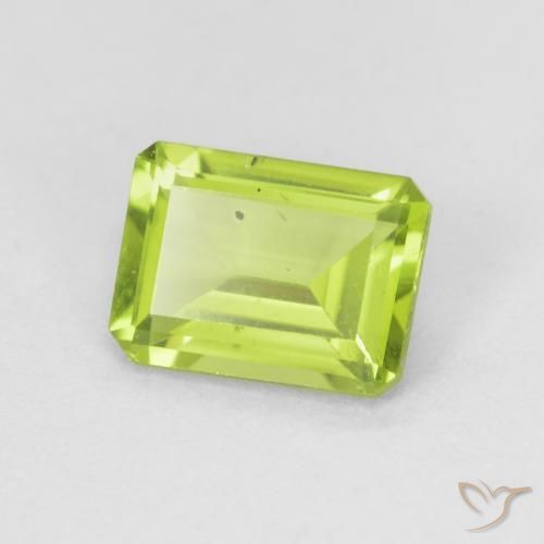 Peridoto Verde claro Natural 0.94ct, Corte Octógono / Esmeralda, VS