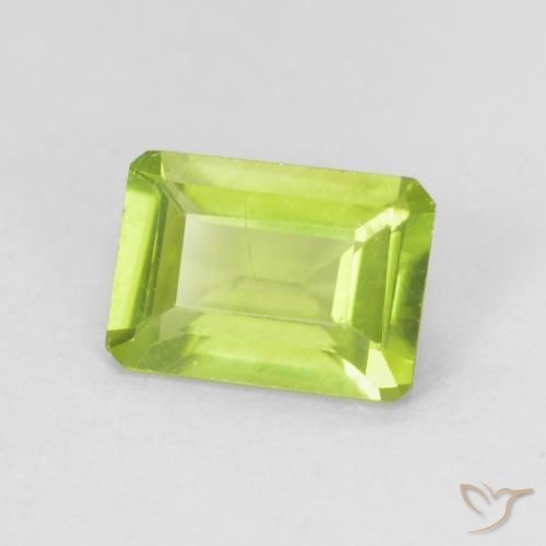 Peridoto Verde claro Natural 0.97ct, Corte Octógono / Esmeralda, VS