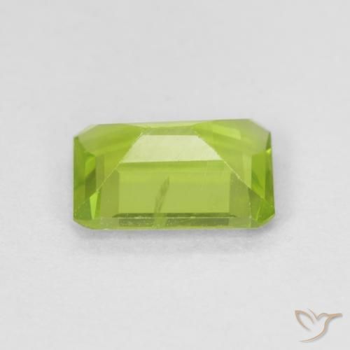 Peridoto Verde claro Natural 0.97ct, Corte Octógono / Esmeralda, VS