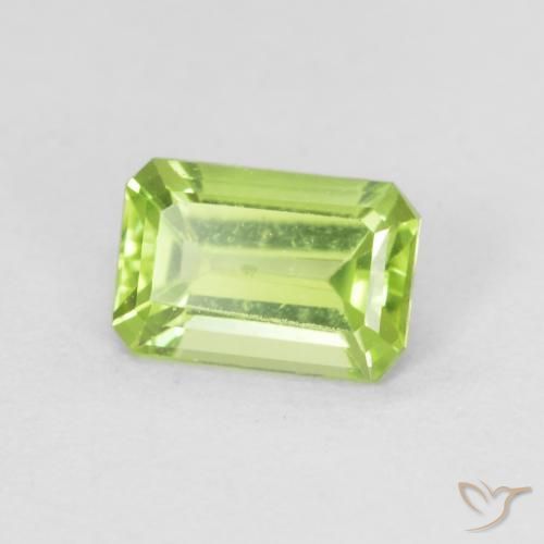 Peridoto Verde Vivo Claro Natural 0.62ct, Corte Octógono / Esmeralda, VS