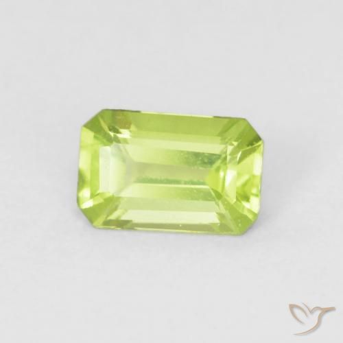 Peridoto Luz verde Natural 0.51ct, Corte Octógono / Esmeralda, VVS