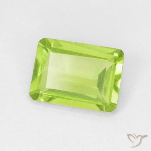 Peridoto Verde claro Natural 0.90ct, Corte Octógono / Esmeralda, VVS