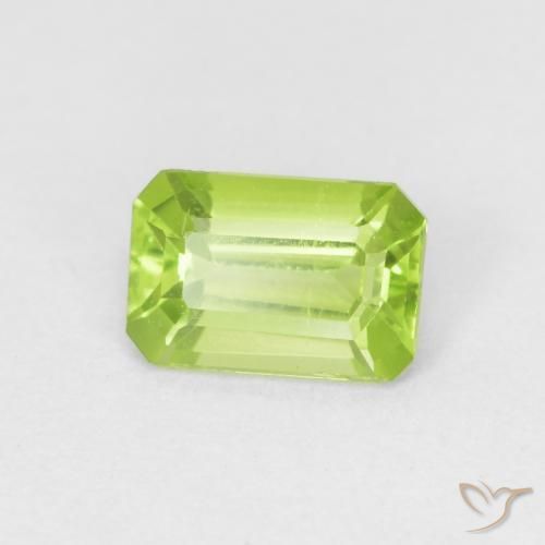 Peridoto Verde claro Natural 0.55ct, Corte Octógono / Esmeralda, VVS