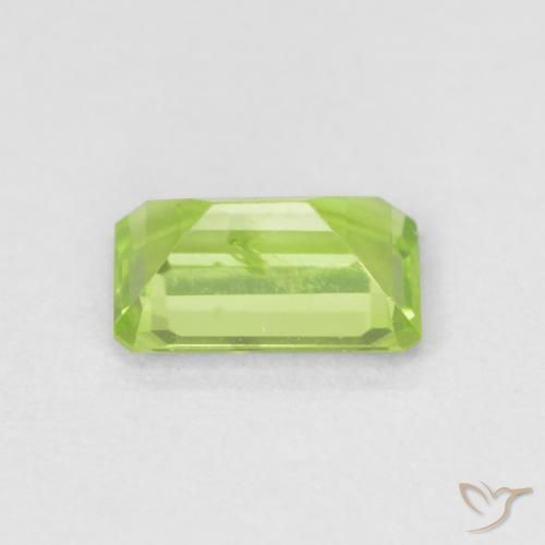 Peridoto Verde Vivo Claro Natural 0.58ct, Corte Octógono / Esmeralda, VVS