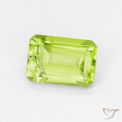 Peridoto Verde claro Natural 1.06ct, Corte Octógono / Esmeralda, VS