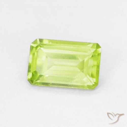 Peridoto Verde claro Natural 0.57ct, Corte Octógono / Esmeralda, VVS-VS