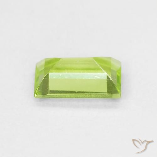 Peridoto Verde claro Natural 0.52ct, baguete, VVS-VS