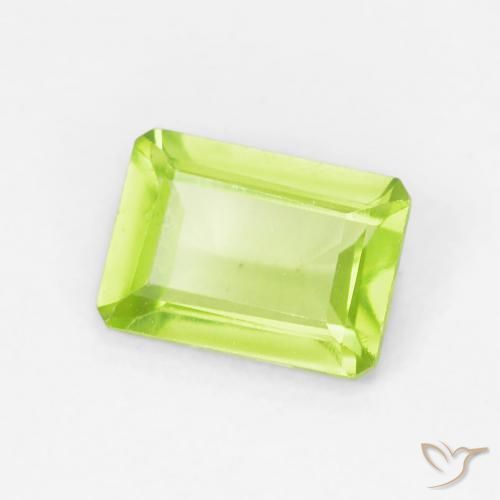 Peridoto Verde claro Natural 0.94ct, Corte Octógono / Esmeralda, VVS-VS
