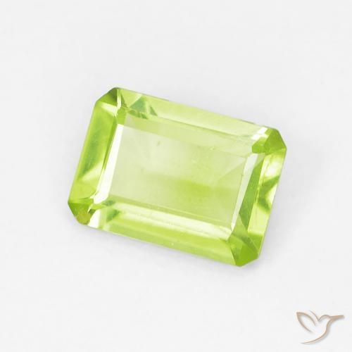 Peridoto Verde claro Natural 0.86ct, Corte Octógono / Esmeralda, VVS-VS