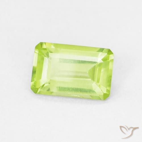 Peridoto Verde claro Natural 0.51ct, Corte Octógono / Esmeralda, VVS-VS