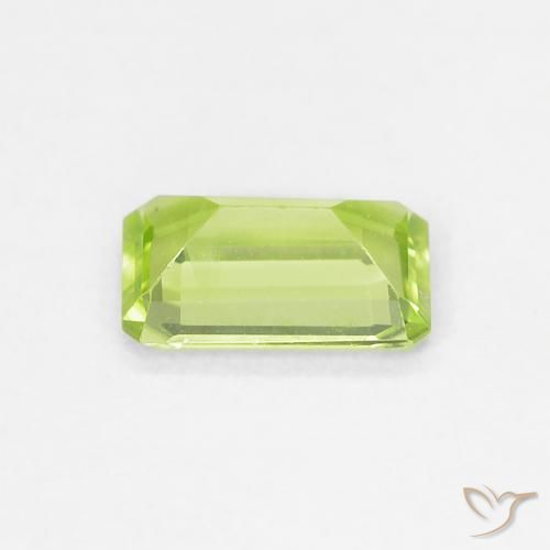 Peridoto Verde claro Natural 0.51ct, Corte Octógono / Esmeralda, VVS-VS