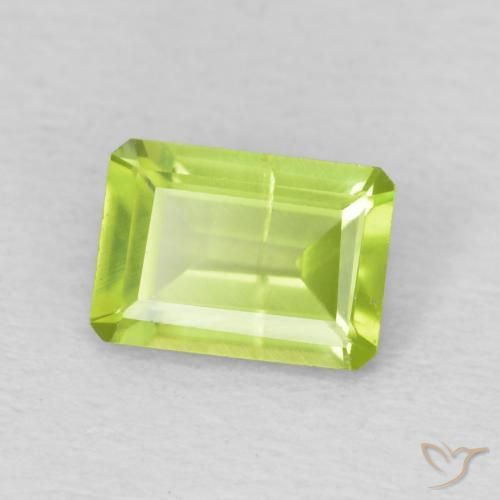 Peridoto Verde claro Natural 0.98ct, Corte Octógono / Esmeralda, SI