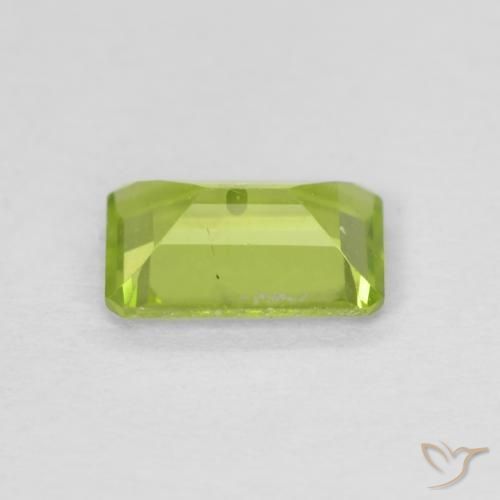 Peridoto Verde médio Natural 0.86ct, Corte Octógono / Esmeralda, VS