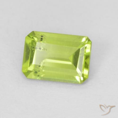 Peridoto Verde claro Natural 0.96ct, Corte Octógono / Esmeralda, VS