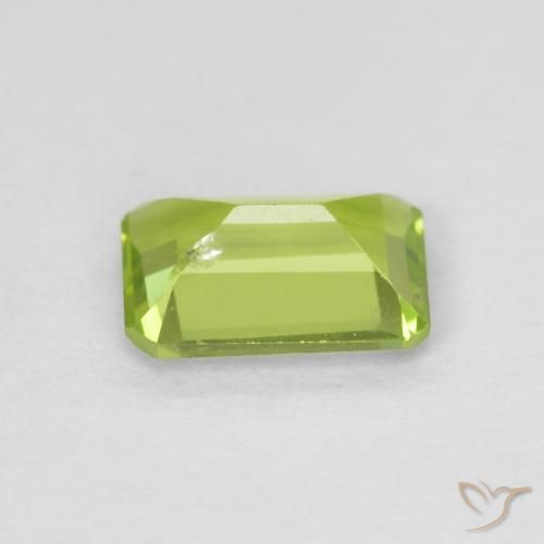 Peridoto Verde claro Natural 0.96ct, Corte Octógono / Esmeralda, VS