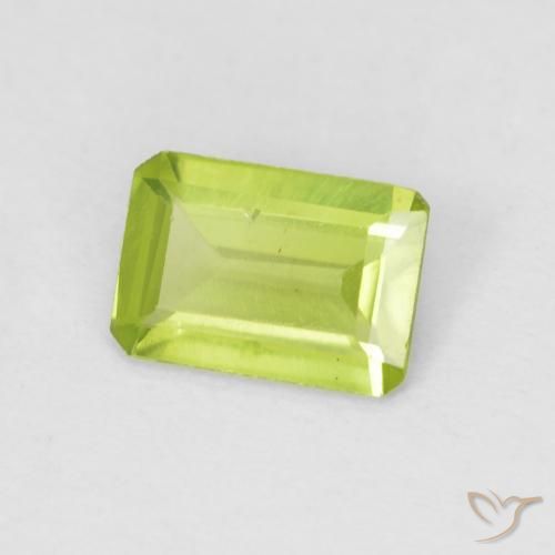 Peridoto Verde claro Natural 0.63ct, Corte Octógono / Esmeralda, VS