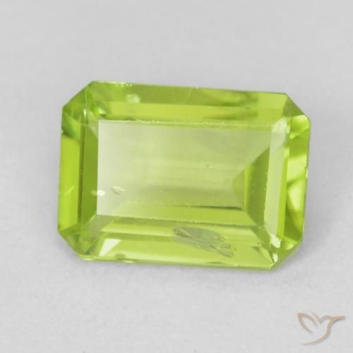 Peridoto Verde claro Natural 0.78ct, Corte Octógono / Esmeralda, VS-SI