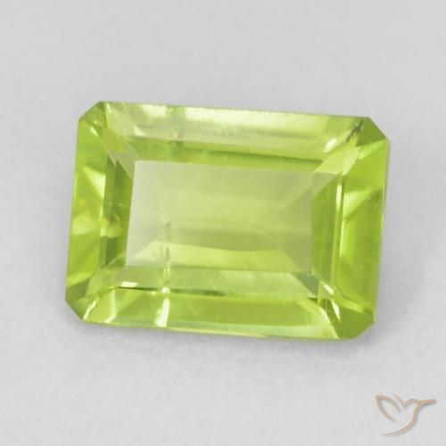 Peridoto Verde claro Natural 0.96ct, Corte Octógono / Esmeralda, VS