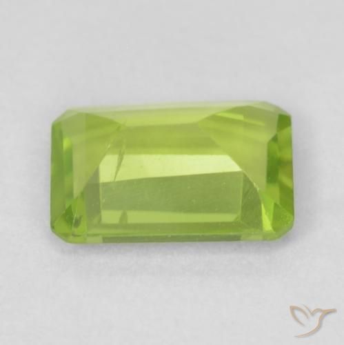 Peridoto Verde claro Natural 0.96ct, Corte Octógono / Esmeralda, VS