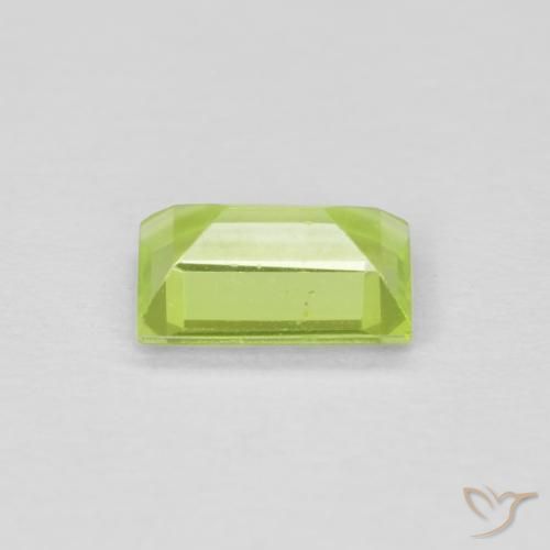 Peridoto Verde médio Natural 0.56ct, baguete, VVS-VS