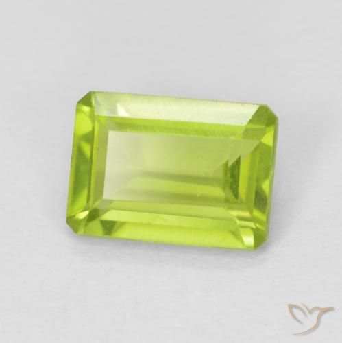 Peridoto Verde claro Natural 1.01ct, Corte Octógono / Esmeralda, VVS-VS