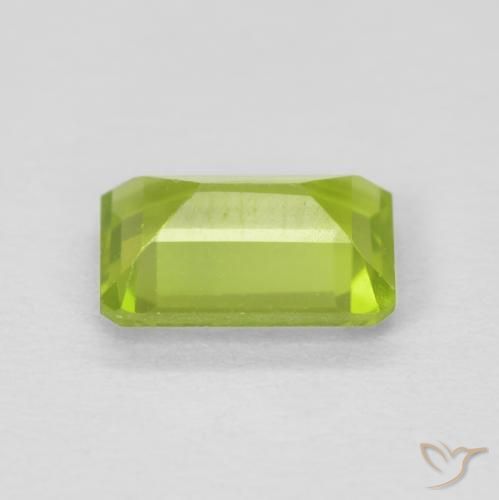 Peridoto Verde claro Natural 1.01ct, Corte Octógono / Esmeralda, VVS-VS
