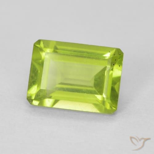 Peridoto Verde claro Natural 1.12ct, Corte Octógono / Esmeralda, VS