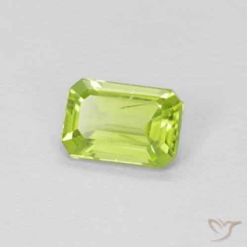 Peridoto Verde claro Natural 0.54ct, Corte Octógono / Esmeralda, VVS-VS