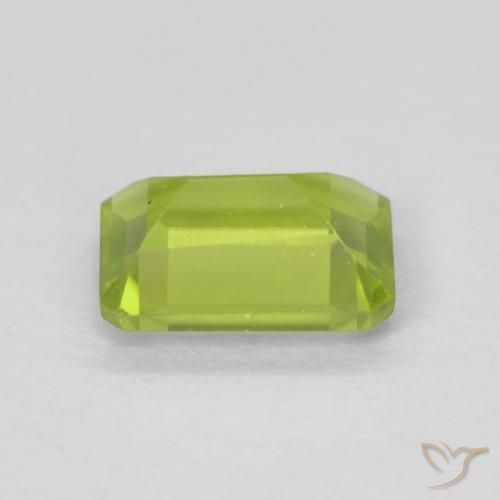 Peridoto Verde claro Natural 1.06ct, Corte Octógono / Esmeralda, VVS-VS