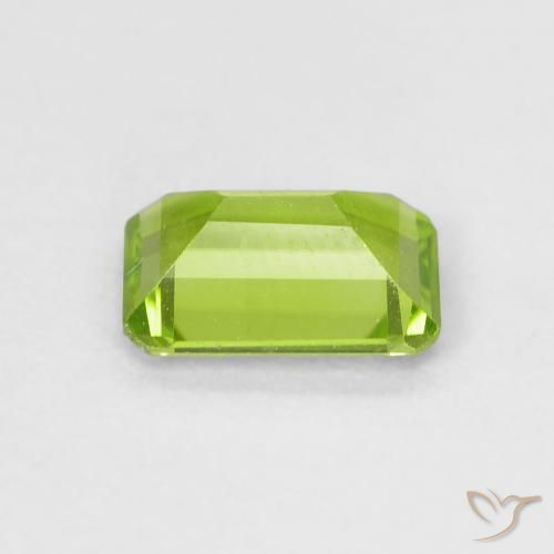 Peridoto Verde claro Natural 0.92ct, Corte Octógono / Esmeralda, VVS-VS